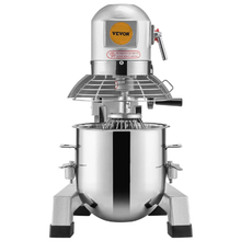 Commercial Food Mixer 10 Qt 450W 3-Speed Dough Hook & Whisk