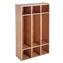 Kids Coat Cubby Organizer, 3-Section Wooden Locker with 6 Storage Cubbies