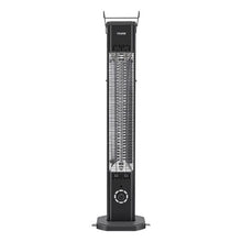 Infrared Heater 1500W Electric Space Heater 8 Heat Settings Remote 8H Timer (Black)