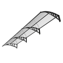 38 x 117 in Door Awning Canopy, Polycarbonate Front Door Cover Rain & UV Protection (Clear)