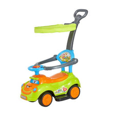 Ride-On Push Car for Toddlers 19–36 Months – Foot-to-Floor Buggy with Guardrails Handle & Storage, Green