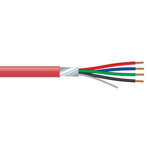 18/4C FPLR Solid PVC Riser Shielded 75C Fire Alarm Cable 300V