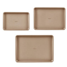 Carbon Steel Baking Pans Set Easy to Clean for Baking Cookie Cake Muffin Bread (3 Pieces)