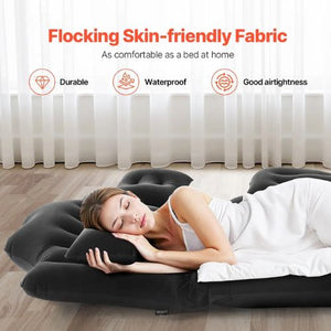 73.2x44.5x4.7 Inch Inflatable Car Air Mattress with Built-in Pump Black