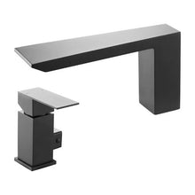 Roman Tub Faucet 3-Hole Waterfall Bathtub Faucet Set Shower Head Deck-Mount (Matte Black)