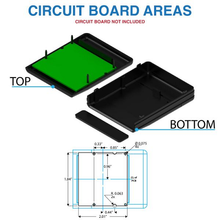 2.20"W x 2.80"L x 0.71"H Faceplate Handheld Enclosure Without Pocket Clip M4,BK