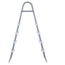 4-Step Above Ground Pool Ladder for 48 in Pools Steel A-Frame Non-Slip Wide Steps 300 lb Capacity (Gray & White)