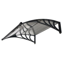 38 x 40 in Door Awning Canopy Polycarbonate Front Door Cover Rain & UV Protection (Smoky Gray)