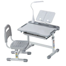 Kids Learning Desk & Chair Set – Adjustable (Grey)