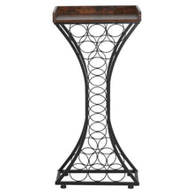14 Bottles Wine Rack with Wood Tableto Cabinet For Home Bar Kitchen (8 Layers)