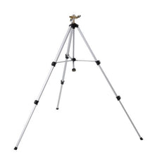 Impact Tripod Sprinkler Brass 360° Irrigation Sprinkler with Adjustable Height & 3/4" Connector for Yard (Gray)
