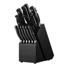 15-Piece High Carbon Stainless Steel Knife Set with Sharpener & Wooden Block