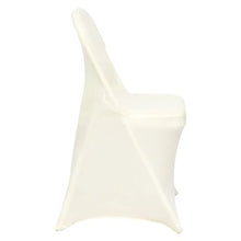30PCS Stretch Spandex Folding Chair Covers Universal Washable Slipcovers (Ivory White)