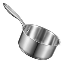 2.5 QT Stainless Steel Saucepan with Steamer with Glass Lid for for Oven Dishwasher Induction Cooker