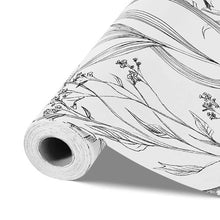 Peel and Stick Wallpaper White Botanical Floral 17.7 x 393.7 In Waterproof