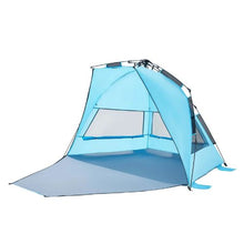 4-Person Pop Up Beach Tent – UPF 50+ Portable Sun Shade Canopy with Carry Bag & Sand Pockets for Camping Fishing & Outdoor Picnic