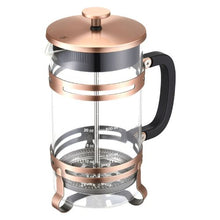 34 oz Glass French Press Coffee Maker with Stainless Steel Filter Copper