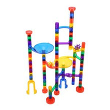 110-Piece Marble Run Set, Glow-in-the-Dark & Glass Marbles, STEM Race Track Toy for Kids