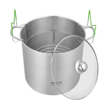 9-Piece Canning Kit Stainless Steel Water Bath Set with Pot Rack Funnel Tongs & Jar Lifter