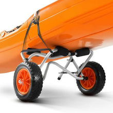 Foldable Kayak & Paddleboard Cart – 250 lbs Load Capacity 10" Solid Rubber Tires Adjustable Width with Ratchet Strap