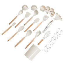 Cooking Utensils Set Silicone Spatula Spoon Heat Resistan Tools for Kitchen HZ-01(Pack of 34)