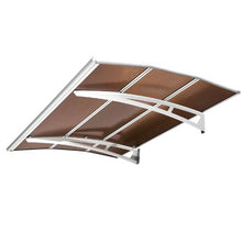 39" x 59" Door Awning Canopy with Metal Brackets Polycarbonate (Brown)