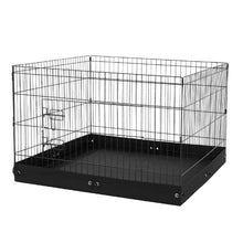 Dog Playpen 4-Panel 24" x 36" Foldable Metal Fence with Door & Pad