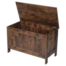 Kids Wooden Storage Bench with Safety Hinge (Brown)