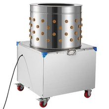 Chicken Plucker Machine – 19.7" Drum 2HP 275RPM 106 Fingers Stainless Steel with Transport Wheels