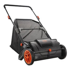 21-Inch Push Lawn Sweeper 3.5 Cu. Ft. Hopper 2 Brushes Steel Frame Plastic Wheels Leaf & Grass Collector
