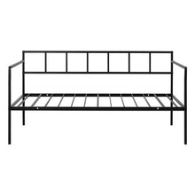 Twin Size Metal Daybed Frame with Under-Bed Storage Heavy-Duty Black No Trundle