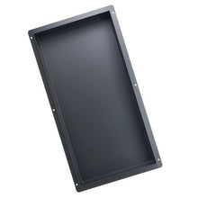 13 x 25 Inch Waterproof Frameless Shower Niche Stainless Steel Wall Storage (Black)