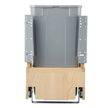 35 QT Wood Pull-Out Trash Bin for Kitchen Cabinets with Soft Close Slide