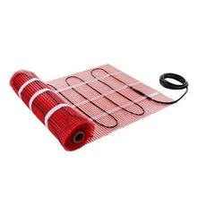 30 Sq.ft Electric Floor Heating Mat with Digital Thermostat Radiant In-Floor Heating System with Adhesive Back & Installation Monitor