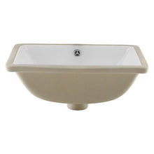 18.11" x 12.99" Rectangular Undermount Bathroom Sink White Ceramic Basin with Overflow