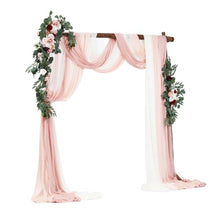 33' Ft Blue and White Wedding Arch Draping Fabric Reception Backdrop Wedding Decoration Artificial Wedding Arch Flowers Kit XH-HQ08 (Pack of 5)