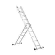 7-in-1 Folding Ladder 19 FT Adjustable Extension Ladder A-Frame 5-Step Telescoping Ladder 330 LB Capacity