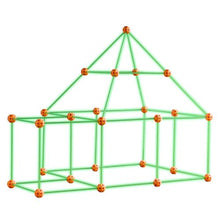 85 PCS Glow-in-the-Dark Fort Building Kit for Kids, STEM Construction Toy with 55 Rods & 30 Balls, Ages 4–8+