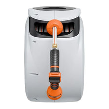 Retractable Hose Reel 115 FT x 1/2" Wall Mounted with 180° Swivel Bracket 9-Pattern Nozzle Auto Rewind & Any-Length Lock
