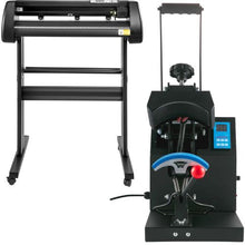 5.5 × 3.5" Cap Heat Press & 53" Vinyl Cutter Machine with Floor Stand