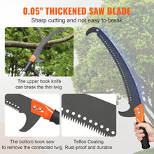 27 ft Extendable Manual Pole Saw with Sharp Steel Blade for Tree Trimming and Pruning