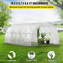 20×10×7' Ft Portable Plant Hot House with Galvanized Steel Hoops Walk-in Tunnel Greenhouse