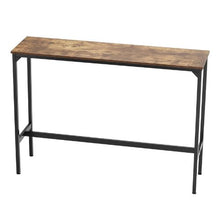Rustic 55 In High-Top Bar Table Sturdy Metal Frame Cocktail Counter Easy Assembly