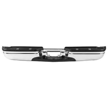 Rear Step Bumper for 1999-2007 Ford F250/F350 Super Duty Chrome Steel Assembly with License Plate Light & Step Pad Replacement for FO1101141