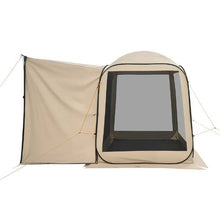 6 x 6 ft SUV Tailgate Pop-Up Screen Tent 4–6 Person Screened Canopy with Netting Sides & Carry Bag – (Beige)