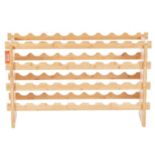 36 Bottle Wine Rack for Kitchen Bar and Cellar (Natural Color) (4-Tier)