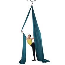 Aerial Silk Yoga Swing 8.7 Yards100 GSM Nylon Hammock Kit with Rigging Hardware (Green)