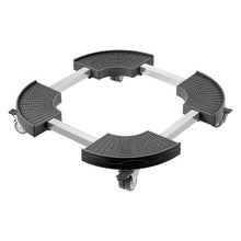 Trash Can Dolly with Lockable Wheels - Adjustable 15-22.8 in 440lbs Capacity Heavy Duty Rolling Cart Black