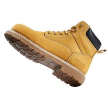 Steel Toe Work Boots for Men Size 13 Waterproof & Slip-Resistant (Brown Yellow)