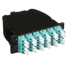 24 Fiber OptiCom MPO Cassette LC Duplex Adapter OM3 FC2XN-24-10AS